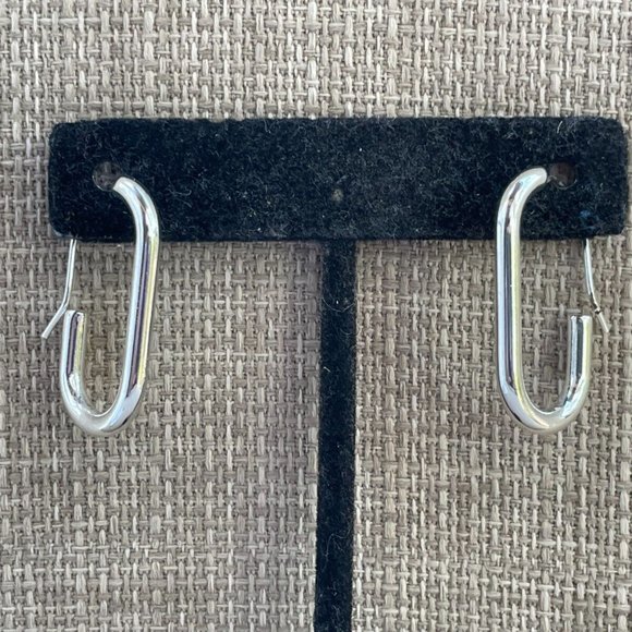 Essentials Women Earrings Silver Plated Jewelry Hoop Hook Earrings $40 - Picture 6 of 12
